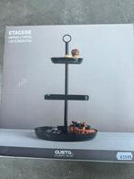 GUSTA NIEUW IN DOOS ZWART METALEN 3 LAAGS ETAGÈRE, Ophalen of Verzenden, Nieuw
