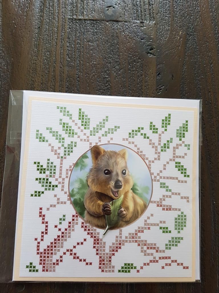 Kaartje hobbydots sparkles wilde dieren wombat, Ophalen of Verzenden, Nieuw