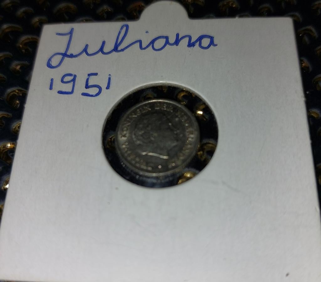 Juliana 10 Cent 1951, Ophalen of Verzenden, Koningin Juliana, 10 cent, Losse munt