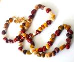 Mooie diverse edelstenen ketting collier, Ophalen, Zo goed als nieuw, Steen of Mineraal, Met edelsteen