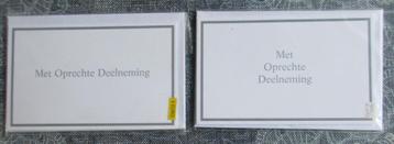 21 pakjes condoleantiekaartjes enkel met enveloppe  beschikbaar voor biedingen