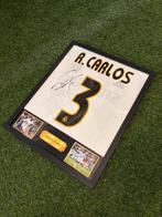 Roberto Carlos - Gesigneerd Real Madrid thuisshirt 04/05, Ophalen of Verzenden, Zo goed als nieuw, Buitenlandse clubs, Shirt
