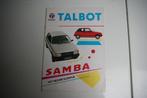 Folder Talbot Samba (1981) ( 22), Nieuw, Overige merken, Ophalen of Verzenden