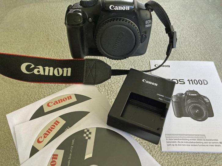 Canon 1100D  -  incl. EF-S 18-55 lens, Audio, Tv en Foto, Fotocamera's Digitaal, Gebruikt, Spiegelreflex, Canon, 8 keer of meer