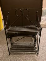 Vintage Giet Ijzeren wandrek zwart inklapbaar 44x30x21, Ophalen, Zo goed als nieuw