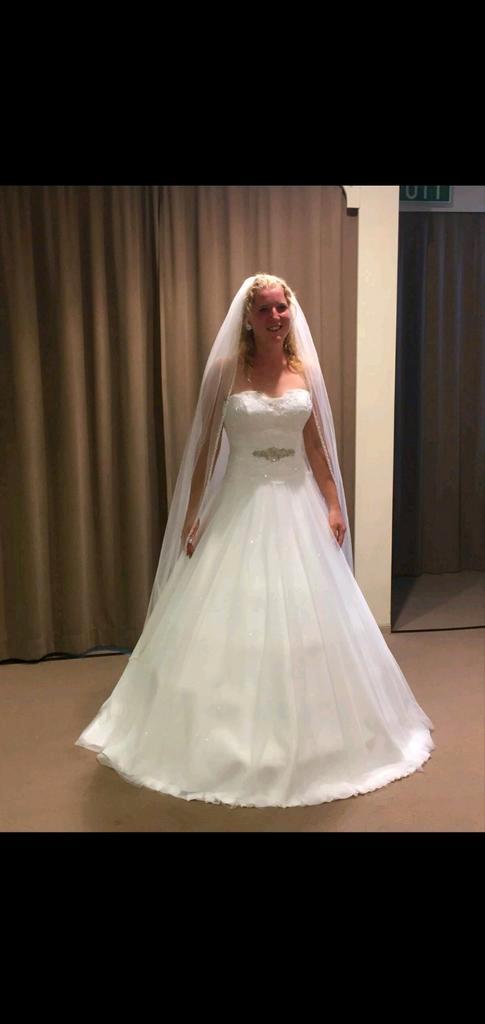 Bianco evento, Kleding | Dames, Trouwkleding en Trouwaccessoires, Gedragen, Trouwjurk, Ophalen of Verzenden
