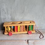 Nooitgedagt oud houten speelgoed blokken blokkenwagen Etage3, Huis en Inrichting, Woonaccessoires | Overige, Gebruikt, Ophalen of Verzenden