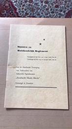 Statuten en huishoudelijk reglement , Zaandam 1950, Ophalen of Verzenden, Zo goed als nieuw