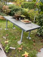 Marmeren Tuintafel - Gegalvaniseerd Onderstel, Ophalen, Gebruikt, Rechthoekig, Metaal