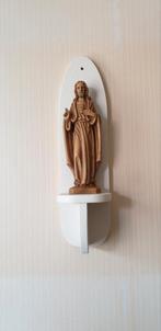Heiligenbeeldje op witte console, Antiek en Kunst, Ophalen of Verzenden