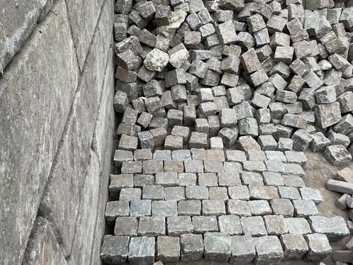 Natuursteen keien, kasseien, porfier, graniet, SBV13, 18x15, Tuin en Terras, Tegels en Klinkers, Gebruikt, Overige typen, Natuursteen