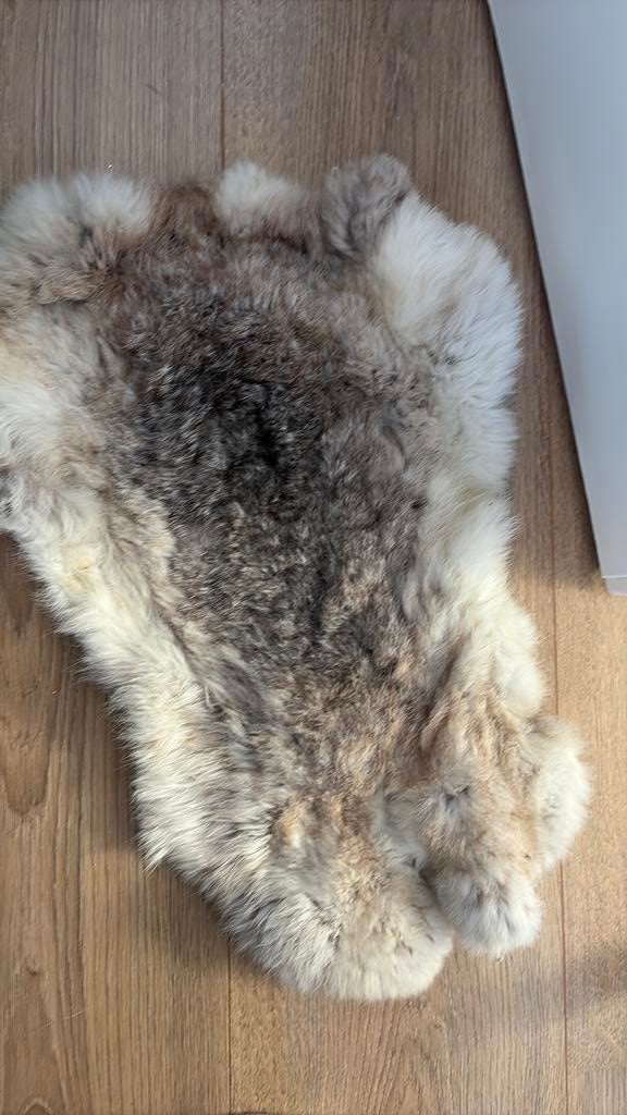 Zacht konijnenbont bont vachtje vacht, Ophalen of Verzenden, Gebruikt