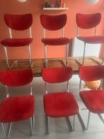 Gispen buis stoelen 6 rood corduroy, Antiek en Kunst, Ophalen of Verzenden