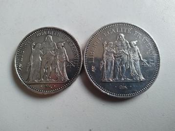 Top️️❤️ 50 francs 1977 en 10 francs 1965 Frankrijk francs beschikbaar voor biedingen