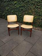 Vintage eetkamerstoelen Scandinavische stijl, Ophalen, Twee, Scandinavisch, Zo goed als nieuw
