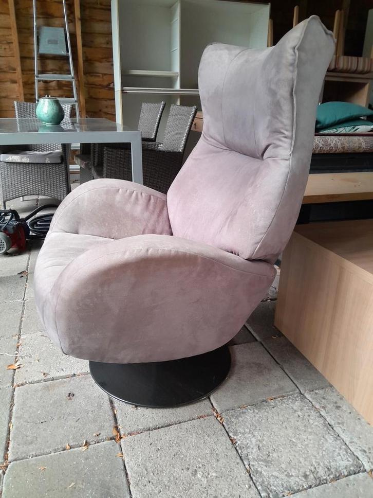 Fauteuil Relaxfauteuil ~ grijs draaistoel ~ Kebe type Roma, Huis en Inrichting, Fauteuils, Gebruikt, 50 tot 75 cm, 75 tot 100 cm
