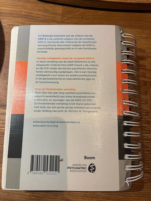 DSM-5 Beknopt Overzicht pocketeditie, Boeken, Psychologie, Zo goed als nieuw, Klinische psychologie, Ophalen of Verzenden