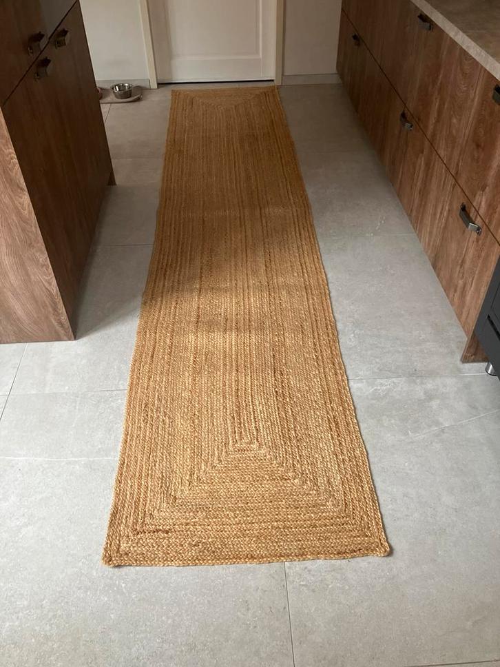 Jute loper - afm 3,5mtr x 0,8 mtr, Huis en Inrichting, Stoffering | Tapijten en Kleden, Zo goed als nieuw, Minder dan 50 cm, 150 tot 200 cm