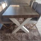 Eettafel kruispoot, Huis en Inrichting, Tafels | Eettafels, Zo goed als nieuw, Vijf personen of meer, 150 tot 200 cm, Rechthoekig