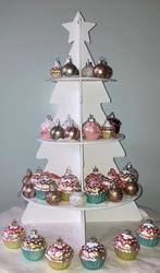 Vintage cupcake kerstbal ornament, Diversen, Kerst, Ophalen of Verzenden, Gebruikt