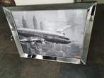 NIeuw! Spiegellijst met prent vliegtuig.
Afmeting 90cm x 70, Ophalen