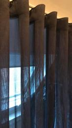 Luxe antraciet wave gordijnen  2812-1 235x235, Ophalen of Verzenden, Zo goed als nieuw, Bruin, 200 cm of meer