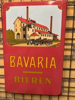 Bavaria Bieren emaille reclamebord, Reclamebord, I, Ophalen of Verzenden, Zo goed als nieuw