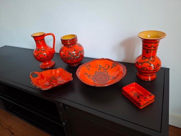 Prachtige vintage retro Flora Holland Tokio Keramiek Set, Antiek en Kunst, Antiek | Keramiek en Aardewerk, Ophalen