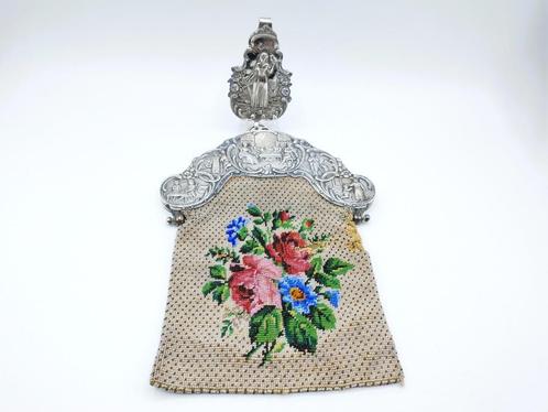 Zilveren tasbeugel met rokhaak, G. Roth, Hanau, ca. 1900, Antiek en Kunst, Antiek | Goud en Zilver, Zilver, Verzenden