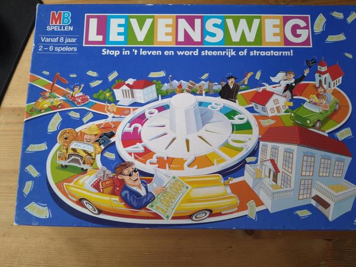 Levensweg bordspel - gezelschapsspel, Hobby en Vrije tijd, Gezelschapsspellen | Bordspellen, Gebruikt, Vijf spelers of meer, Ophalen of Verzenden