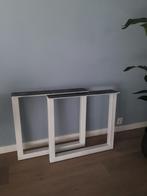 Stalen onderpoten wit, Huis en Inrichting, Ophalen, Gebruikt, 50 tot 100 cm, Metaal