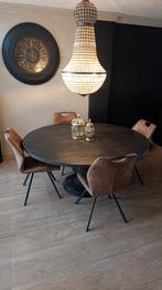 4 Eetkamerstoelen Jesse (Leen Bakker), Ophalen, Bruin, Zo goed als nieuw, Metaal