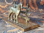 Mooie originele antieke brievenhouder met een paard 20,2 cm., Ophalen of Verzenden, Koper