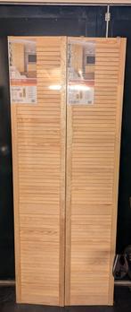 2 Nieuwe Louvre Deuren Grenen 201x39cm, Doe-het-zelf en Verbouw, Deuren en Horren, Ophalen, Minder dan 80 cm, Overige typen, Nieuw