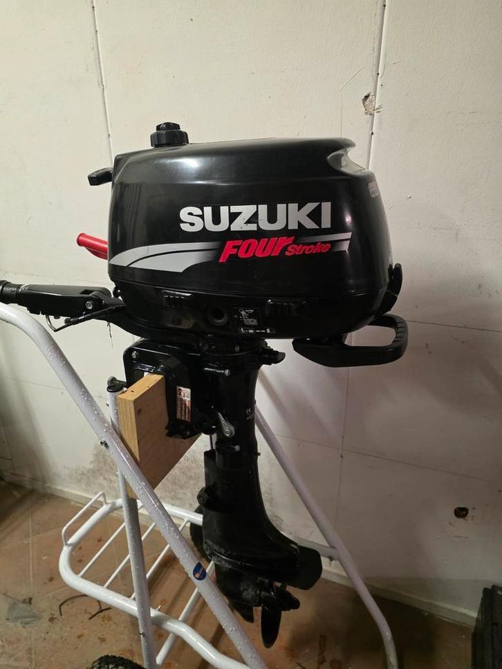 Suzuki 6 pk 4-takt kortstaart buitenboordmotor incl gr beurt, Watersport en Boten, Buiten- en Binnenboordmotoren, Gebruikt, Benzine