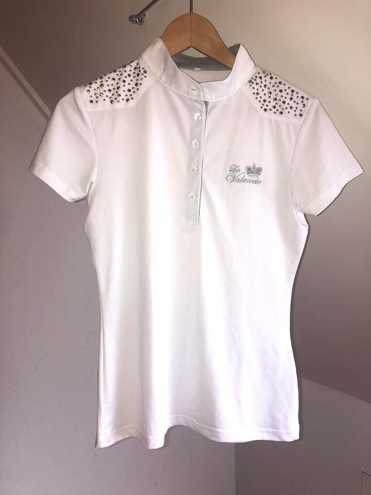 La Valencio Wedstrijdshirt Mt S Wit Bling Studs, Dieren en Toebehoren, Paardrijkleding, Gebruikt, Overige soorten, Ophalen of Verzenden