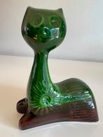 Vintage SICA Italy Keramiek Zittende Groene Kat Jaren 60, Antiek en Kunst, Antiek | Keramiek en Aardewerk, Ophalen of Verzenden