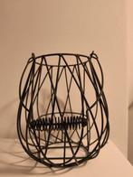 Metalen Kandelaar / Stompkaars Houder - Zwart, Huis en Inrichting, Woonaccessoires | Kandelaars en Kaarsen, Ophalen, Zwart, Zo goed als nieuw