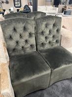 4 stoelen Velvet stof donkergroen met Handvat UITVERKOOP, Ophalen, Zo goed als nieuw, Stof, Eén