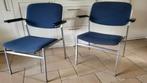 Vintage gispen jaren 70 stoelen, Huis en Inrichting, Stoelen, Ophalen, Gebruikt, Twee, Blauw