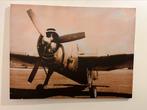 Foto oud vliegtuig op linnen, Zo goed als nieuw, Ophalen