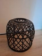 Kwantum lampenkap zwart bamboe, Huis en Inrichting, Ophalen, 25 tot 50 cm, Zwart, Rond