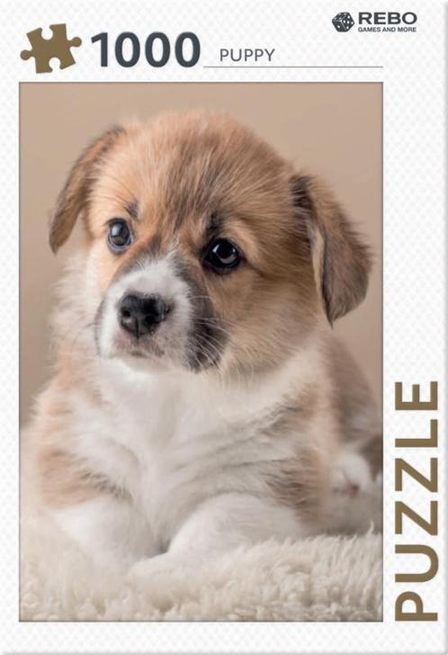 Rebo - Puppy - 1000 stukjes, Hobby en Vrije tijd, Denksport en Puzzels, Nieuw, Legpuzzel, 500 t/m 1500 stukjes, Ophalen of Verzenden