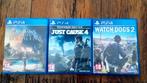 PS4 Assassius Creed - Just Cause 4  - Watch dog 2, Cadeaubon, Eén persoon