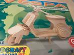 Bouw je eigen Vespa scooter - houten bouwpakket - 3D puzzel, Hobby en Vrije tijd, Ophalen of Verzenden, Minder dan 500 stukjes