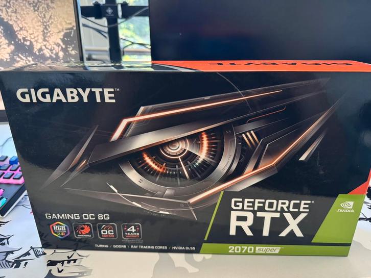 NVIDIA GeForce RTX 2070 Super + originele doos, Computers en Software, Videokaarten, Zo goed als nieuw, PCI-Express 3.0, GDDR6