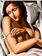 Girl - Tamara de Lempicka - Handgeschilderde interpetatie, Ophalen of Verzenden