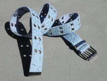 jeansriem dames / heren 037-5 /105x3,7 cm lichtblauw - nieuw beschikbaar voor biedingen