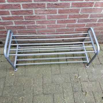 SCHOENENREK,Schoen,2 lagen,Grijs,Metaal,breedte 90 cm beschikbaar voor biedingen