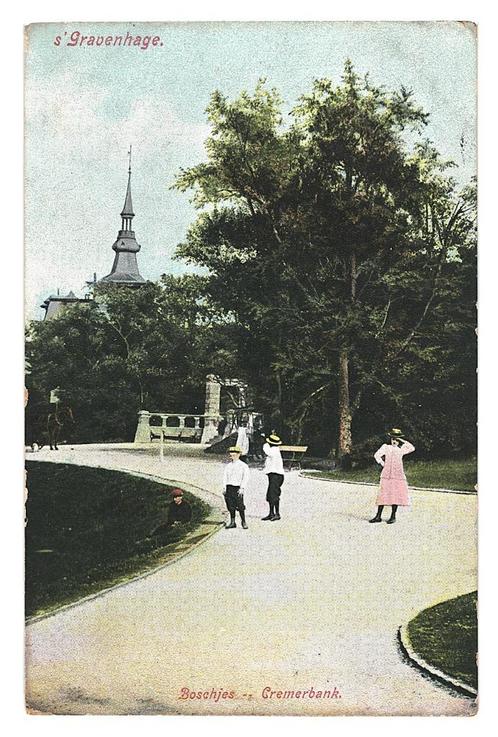 950710	s Gravenhage	Boschjes	Cremerbank	1906	Gelopen met pos, Verzamelen, Ansichtkaarten | Nederland, Gelopen, Zuid-Holland, Voor 1920